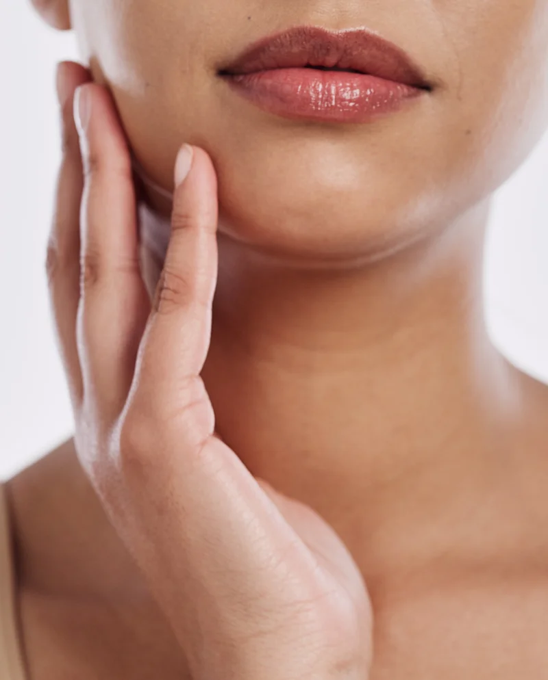 A woman in profile